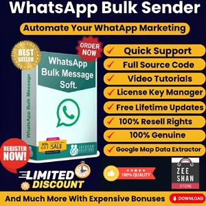 WhatsApp Bulk Sender Software+Bonus Files