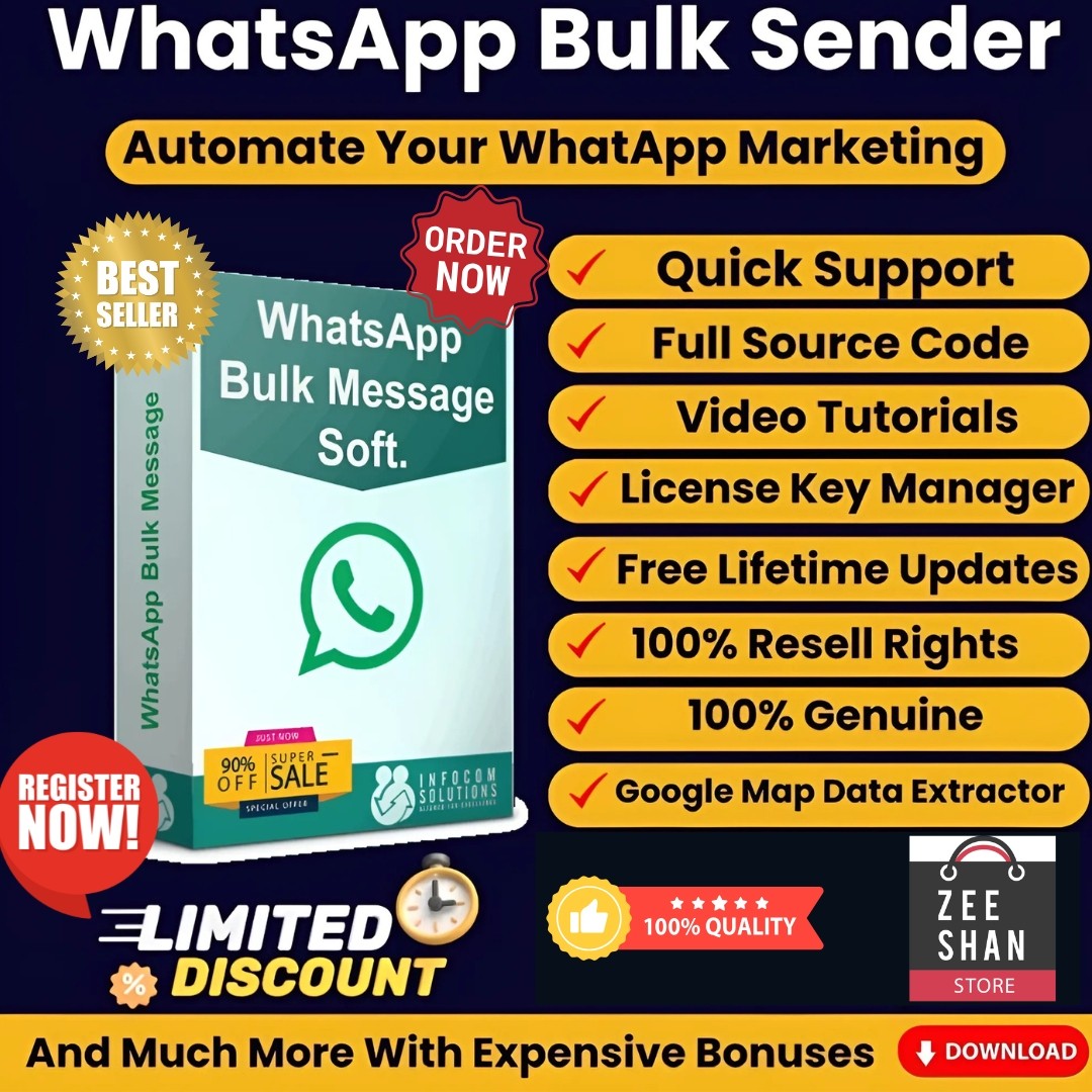 WhatsApp Bulk Sender Software+Bonus Files